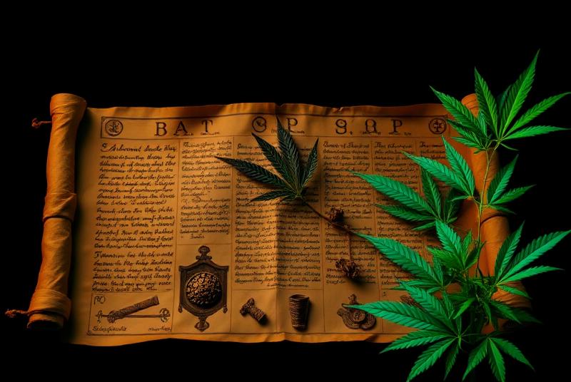 Hand-rolled cannabis joint with ground weed