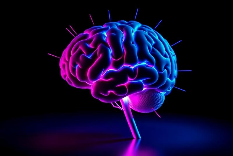 Brain illustration showing cannabis effects on memory