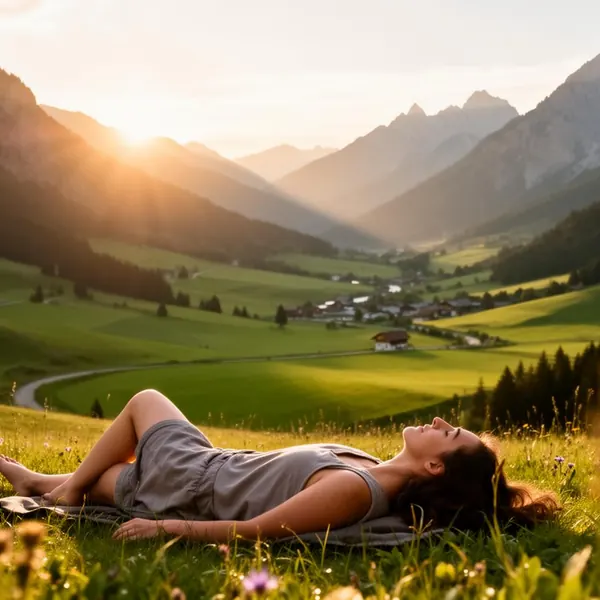 Relaxing nature freedom scene