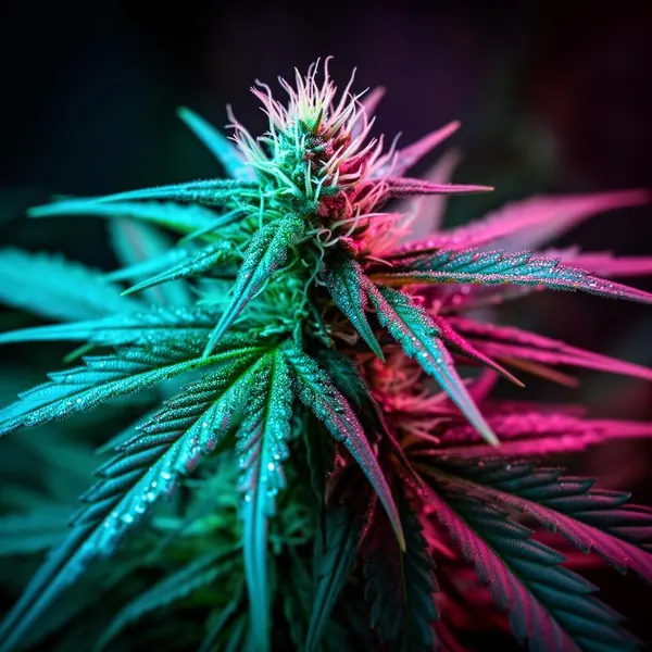 Cannabis plant macro photography